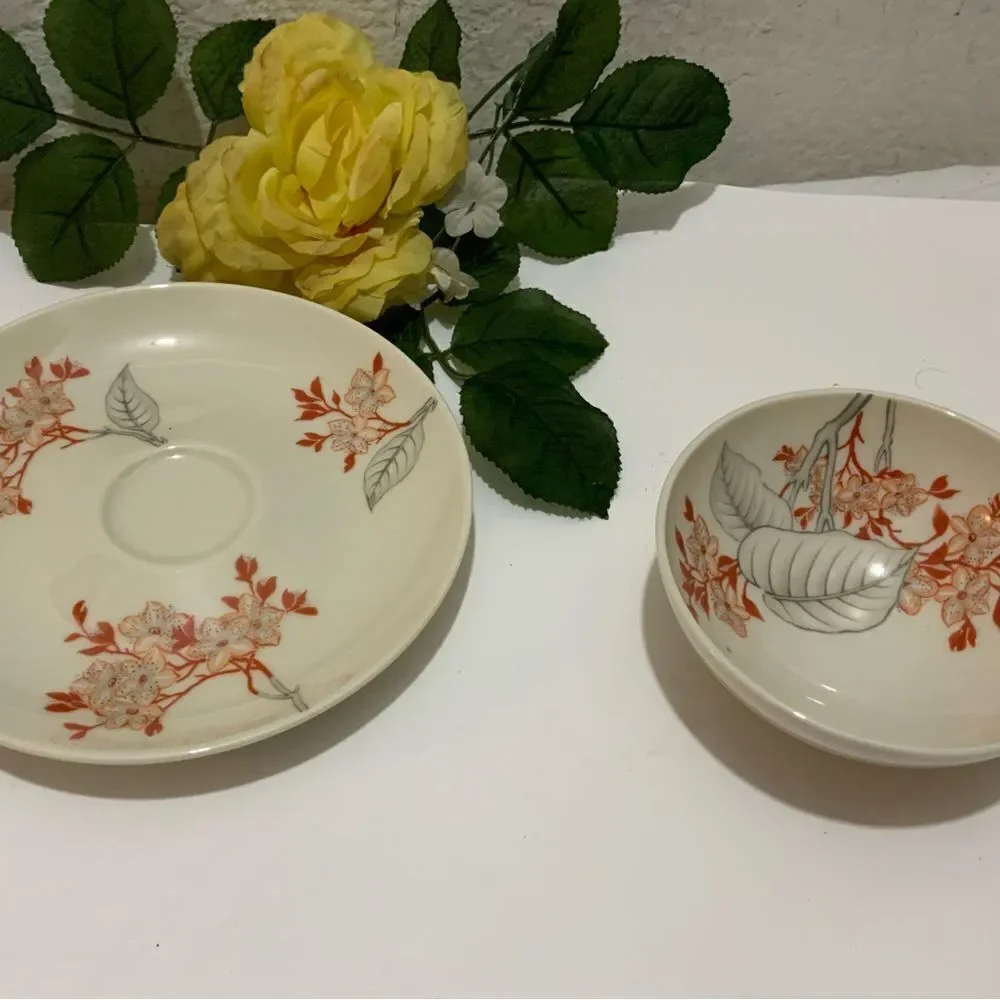 Castleton China Demitasse Cup & Saucer Mandalay Pattern By Ching Chih Yee G4